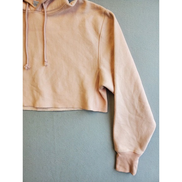 Champion Women's Reverse Weave Cropped Cut-Off Hoodie size M Pink - Picture 5 of 7